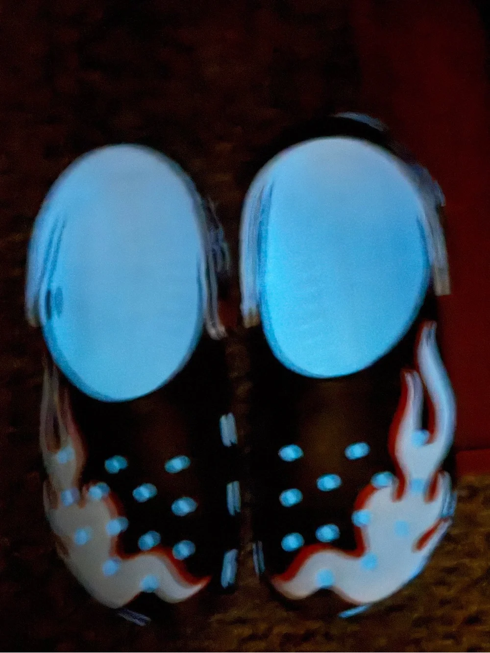 Crocs Kids Classic Clogs Flame Blue Glow Size J6 Slip On Shoes Comfort Unisex